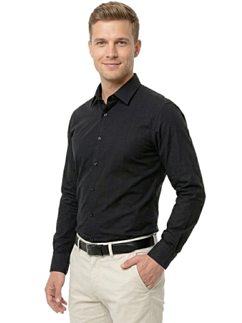 Pánska košeľa čierna, P82