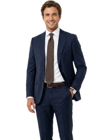 Pánsky oblek tmavomodrý s štruktúrou, P270