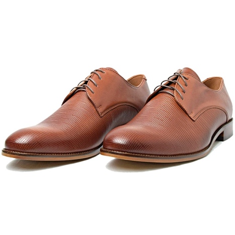 Pánske kožené spoločenské topánky hnedé, P517