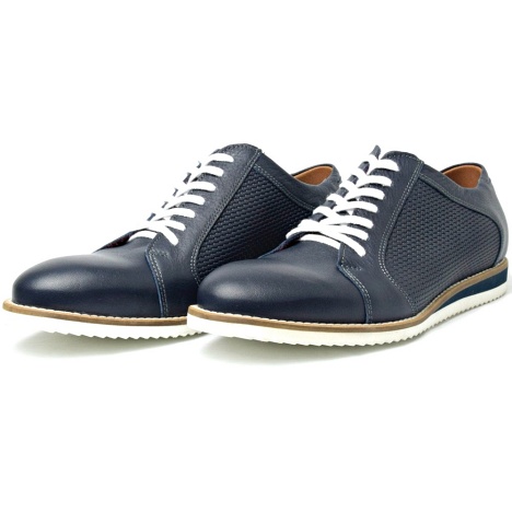 Pánske kožené topánky modré, P519