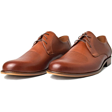 Pánske kožené spoločenské topánky hnedé, P520
