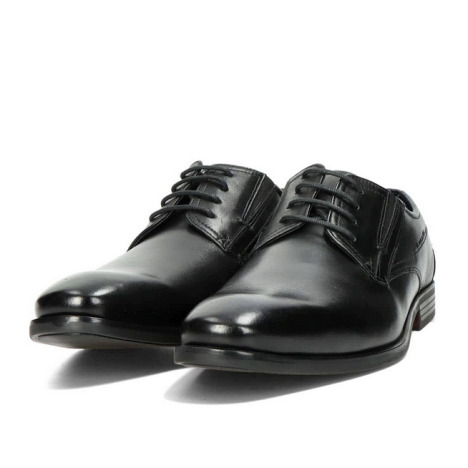 Pánske kožené spoločenské topánky BUGATTI čierne, P505