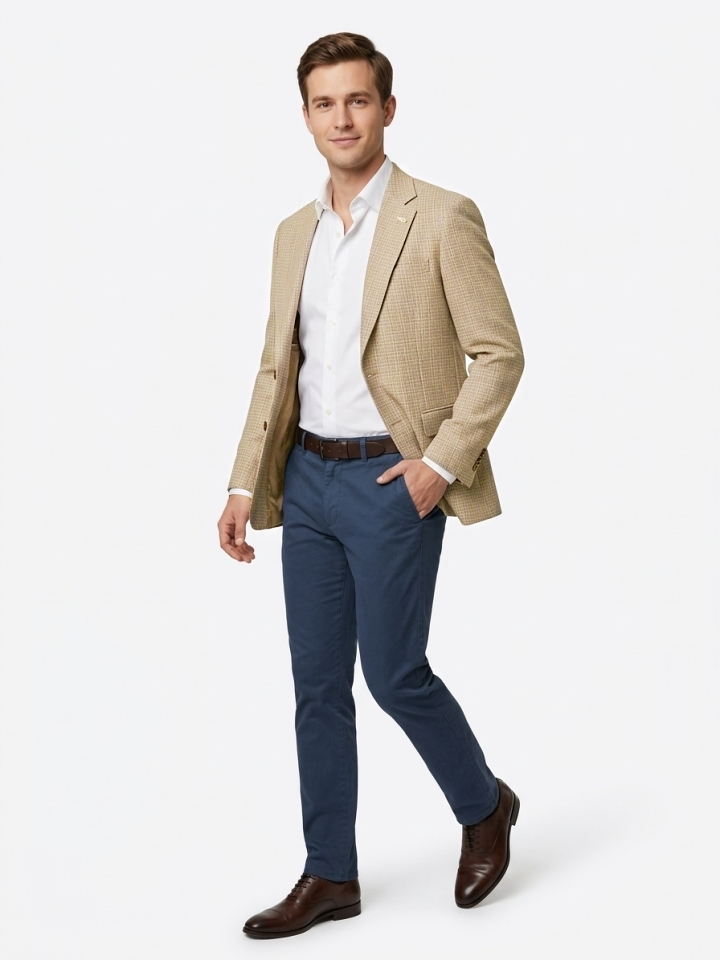 Pánske sako hnedé so vzorom, P530