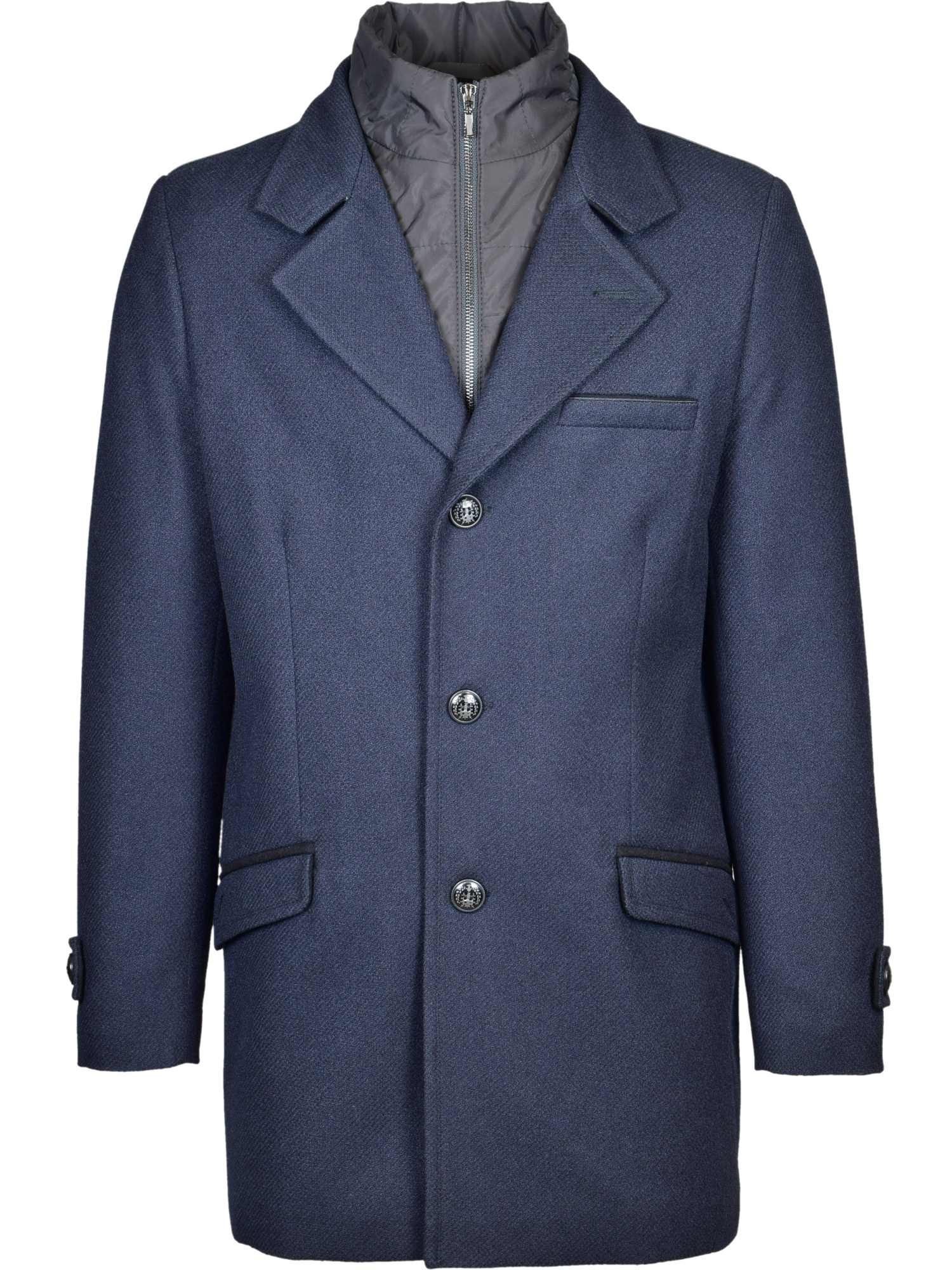 Zimný vlnený kabát modrý, P469