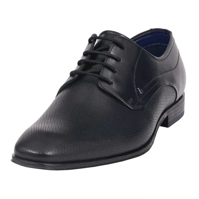 Pánske kožené topánky čierne, P504