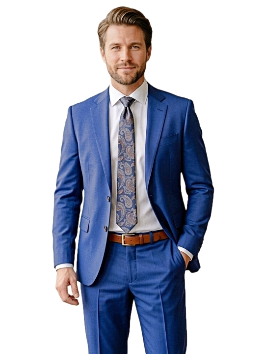 PÁNSKY OBLEK MODRÝ, P494