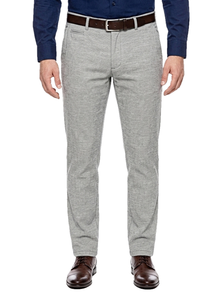 Pánske nohavice sivé so vzorom, P533